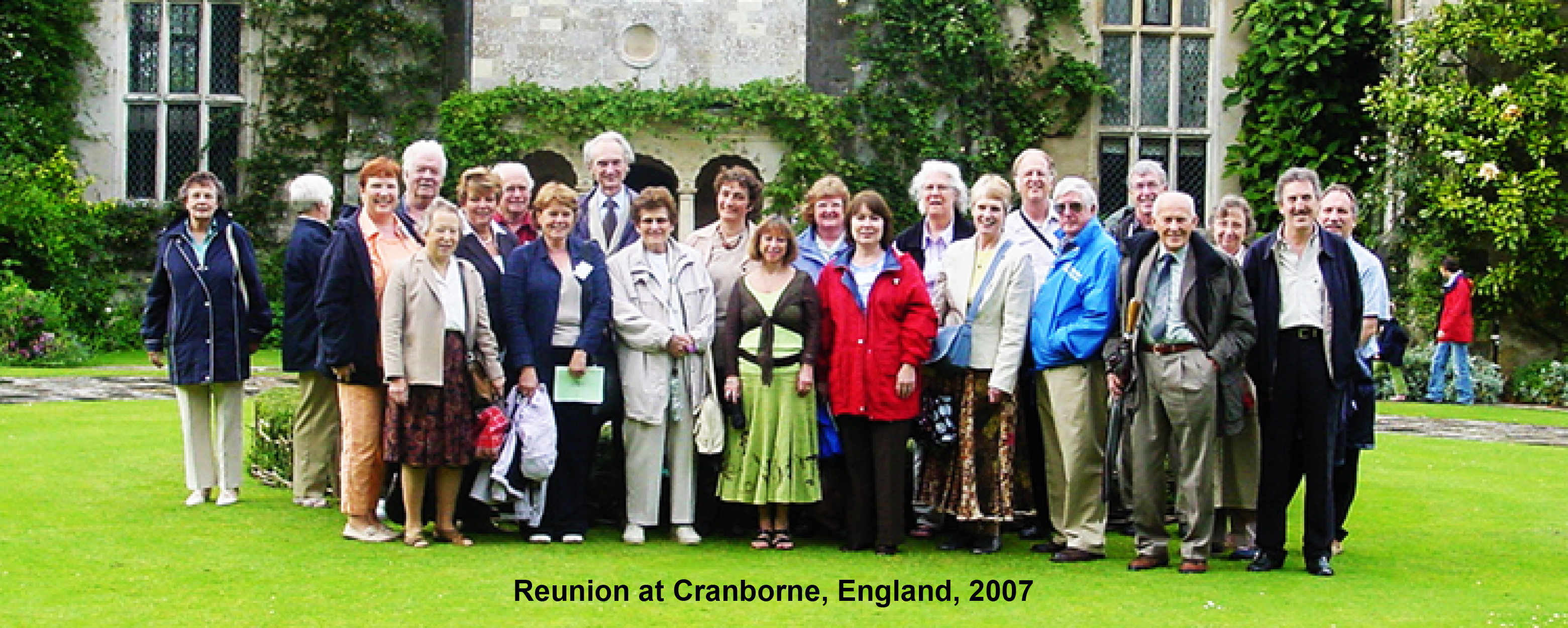 Group picture at Cranborne, England reunion in 2007