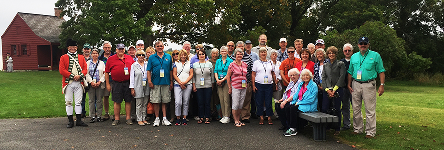 Group picture at Saratoga battlefield